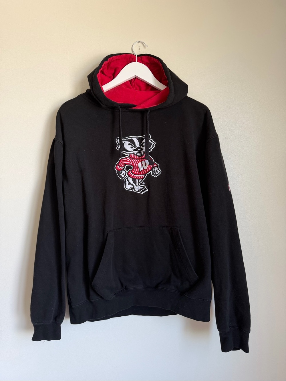 Wisconsin Badgers Sticthed Retro Sweatshirt Hoodie XL Campus Heritage
